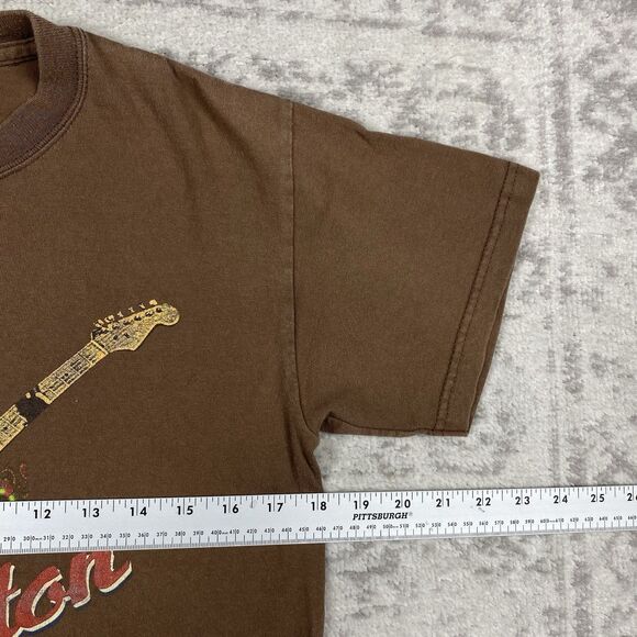 VTG Eric Clapton 2004 Men’s T Shirt Brown Short Sleeve Shirt Size Large - Picture 4 of 6
